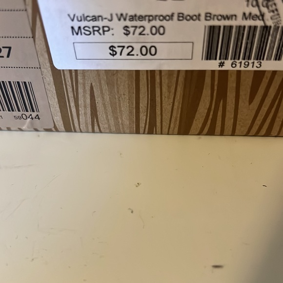 Kids Waterproof Boot brown with green and orange size 10M us only worn once - Picture 5 of 5